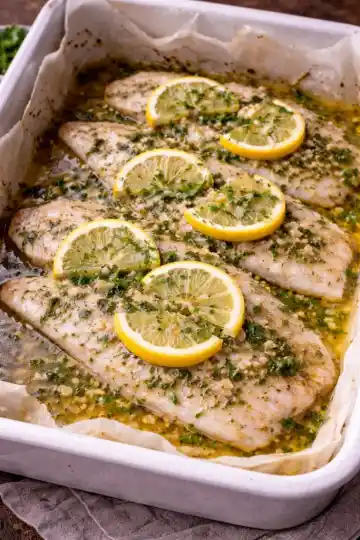 Pangasius v troubě s citronem a bylinkami