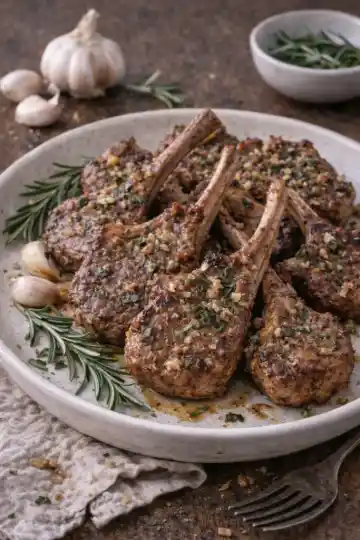 Jehněčí kotlety s rozmarýnem a česnekem