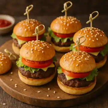 Mini hamburgery na oslavu