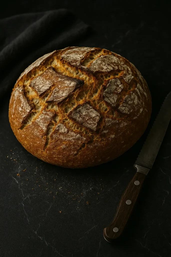 Crispy homemade bread from the oven