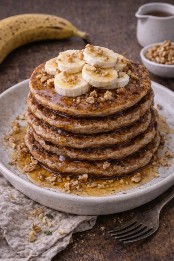 Banana pancakes – a quick sweet breakfast from one bowl