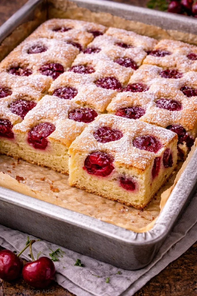Cherry sheet cake