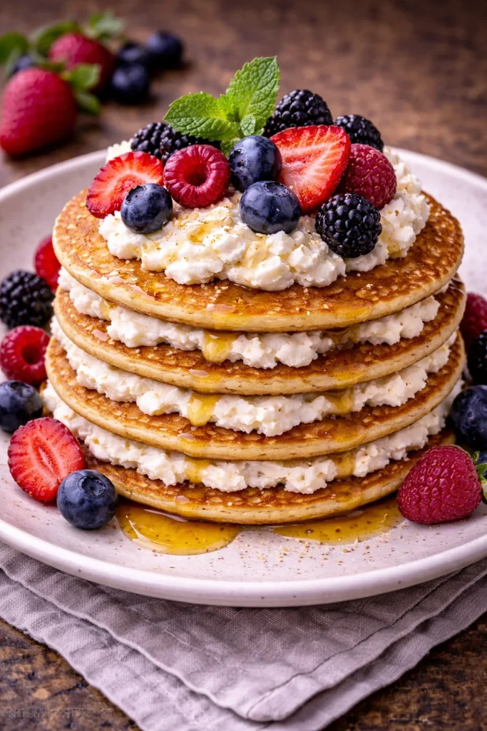 Protein pancakes with quark and fruit