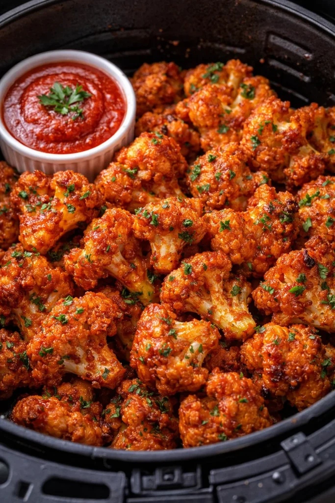 Cauliflower “wings” in the airfryer (spicy coating)
