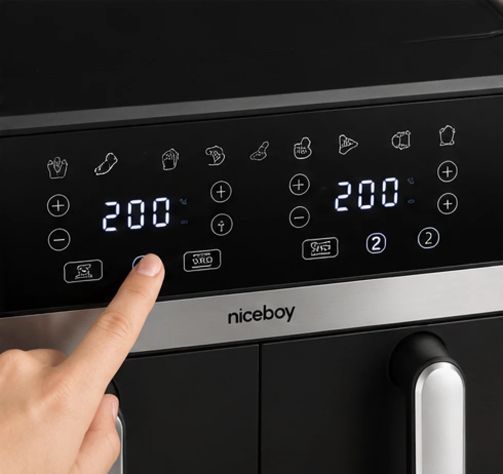 Niceboy AirFryer DUO – horkovzdušná fritéza se dvěma koši - Obrázek 4