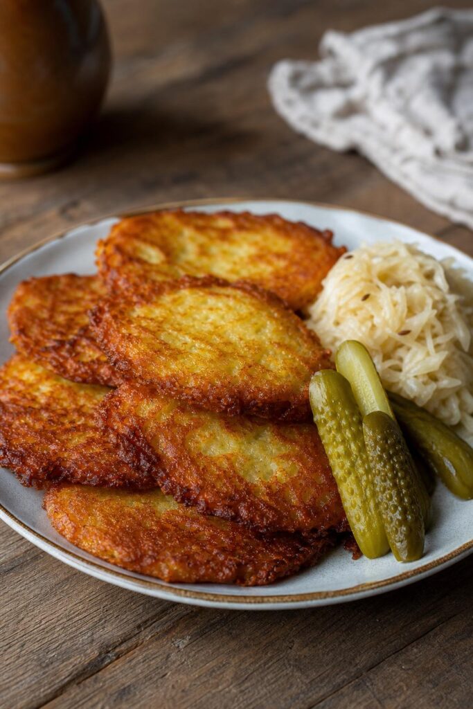 Potato pancakes from boiled potatoes – a quick Czech pan-fried classic