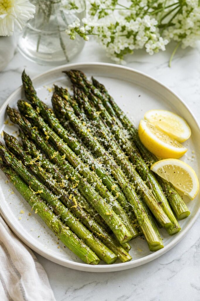 Roasted asparagus with lemon and Parmesan in 20 minutes
