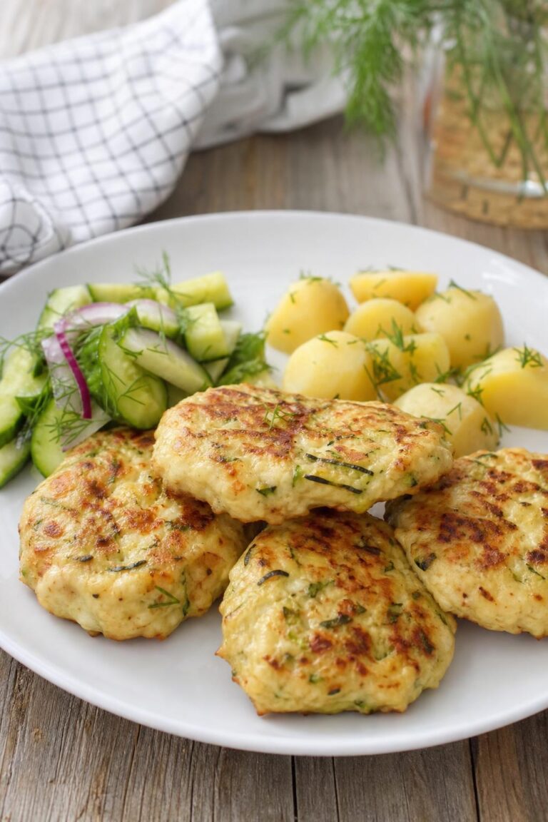 Gluten-free chicken patties with zucchini and cheese from the oven