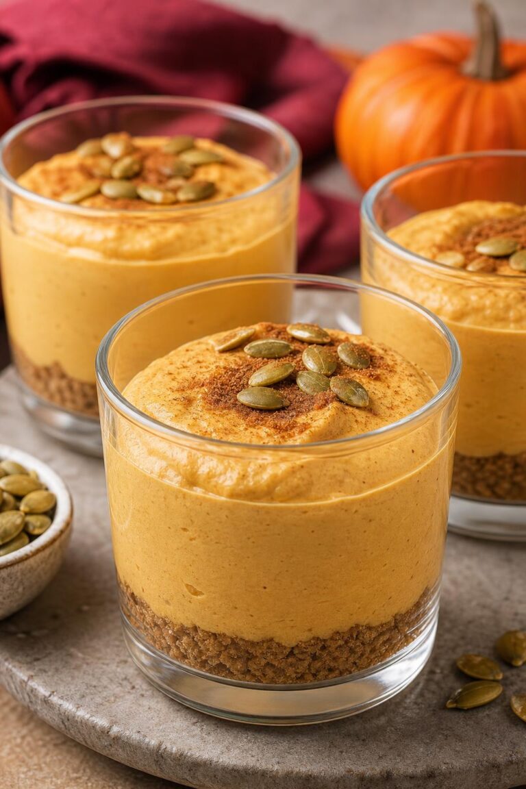 No-bake pumpkin cheesecake in jars