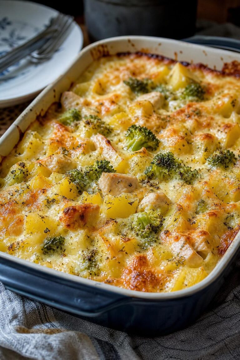 Baked potatoes with chicken and broccoli for family dinners